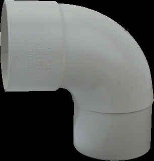 Bocht 80mm 87° M/ Verj.Sp Wit